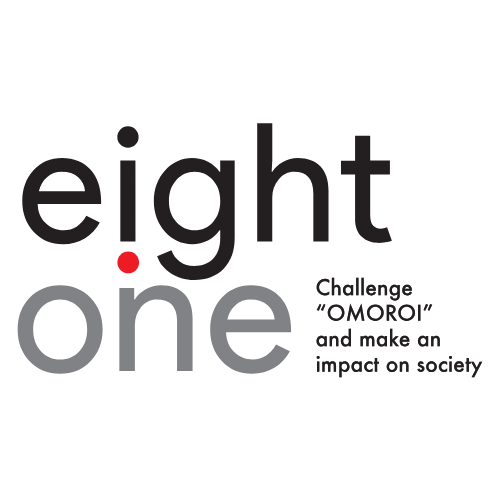 81合同会社のミッションロゴ:Challenge OMOROI and make an impact on society